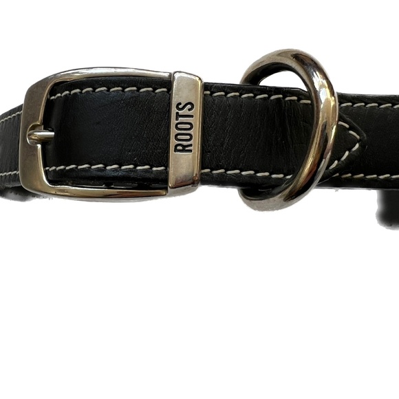 Roots Brown Leather Belt Youth Kids Size 26 Silver Tone Buckle Extra Hole Added - Picture 2 of 4